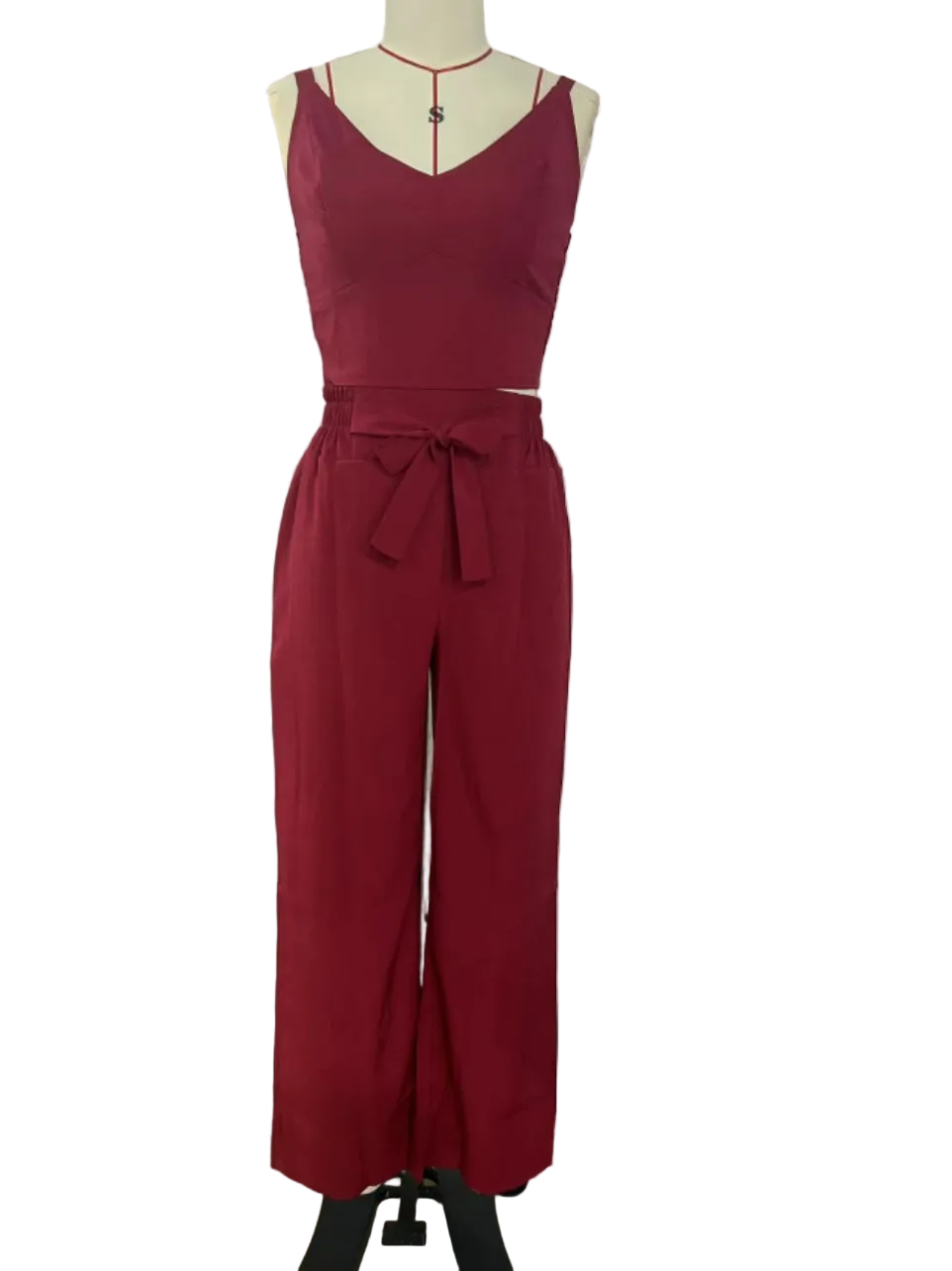 Ensemble Élégance Plissée 2 Pièces – Top & Pantalon